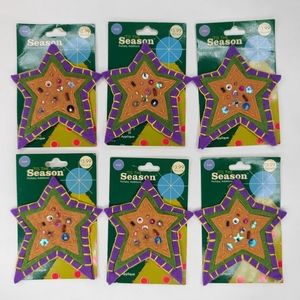 'Tis The Season Holiday Additions Star Iron-On Applique Set of 6 Star Iron-On